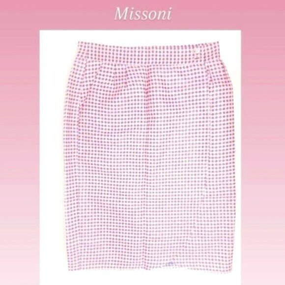 MISSONI SILK POCKET SKIRT SZ 40